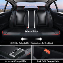 Load image into Gallery viewer, Coverado Full Set 5 Seats Car Seat Covers Front and Rear with Lumbar Support Leather Comfortable Auto Seat Protectors Universal Fit
