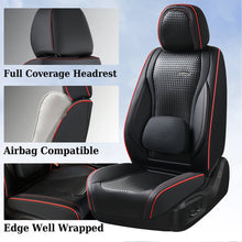 Load image into Gallery viewer, Coverado Full Set 5 Seats Car Seat Covers Front and Rear with Lumbar Support Leather Comfortable Auto Seat Protectors Universal Fit