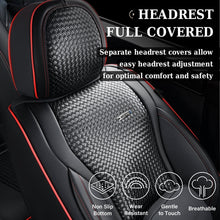Load image into Gallery viewer, Coverado Full Set 5 Seats Car Seat Covers Front and Rear with Lumbar Support Leather Comfortable Auto Seat Protectors Universal Fit
