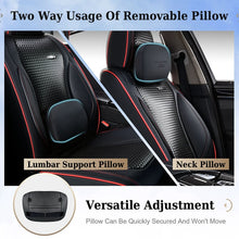 Load image into Gallery viewer, Coverado Full Set 5 Seats Car Seat Covers Front and Rear with Lumbar Support Leather Comfortable Auto Seat Protectors Universal Fit