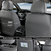 Load image into Gallery viewer, Coverado Full Set 5 Seats Car Seat Covers Front and Rear with Lumbar Support Leather Comfortable Auto Seat Protectors Universal Fit