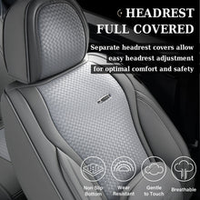 Load image into Gallery viewer, Coverado Full Set 5 Seats Car Seat Covers Front and Rear with Lumbar Support Leather Comfortable Auto Seat Protectors Universal Fit