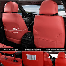 Load image into Gallery viewer, Coverado Full Set 5 Seats Car Seat Covers Front and Rear with Lumbar Support Leather Comfortable Auto Seat Protectors Universal Fit