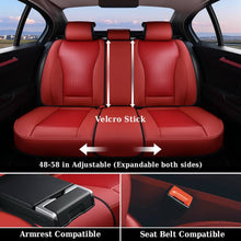 Load image into Gallery viewer, Coverado Full Set 5 Seats Car Seat Covers Front and Rear with Lumbar Support Leather Comfortable Auto Seat Protectors Universal Fit