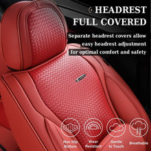 Load image into Gallery viewer, Coverado Full Set 5 Seats Car Seat Covers Front and Rear with Lumbar Support Leather Comfortable Auto Seat Protectors Universal Fit