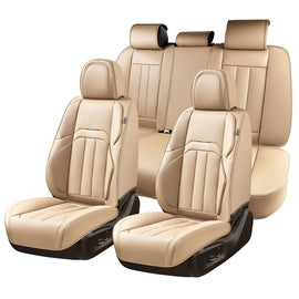 Coverado Luxury Car Seat Covers Quality Leatherette Front and Back Seat Protectors Universal Fit