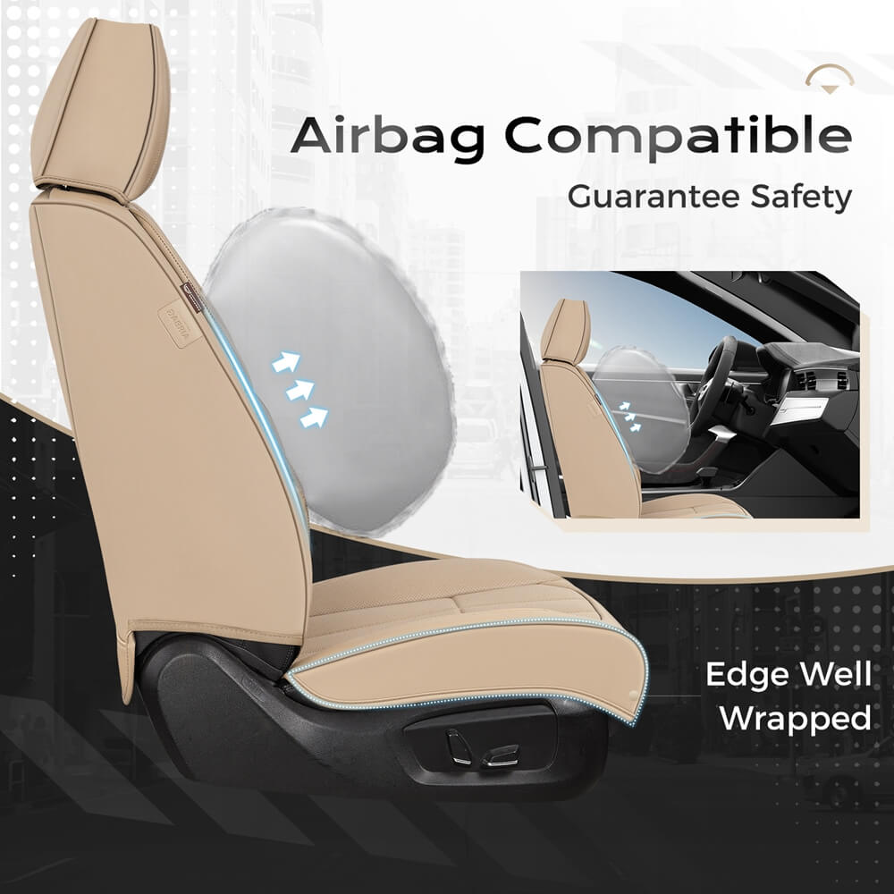 Coverado Front Seat Covers 2 Car Seats Quality Leatherette Universal Fit