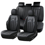 Coverado 5 Seats Full Set Seat Covers Quality Leatherette Car Front and Back Seat Protectors Universal Fit