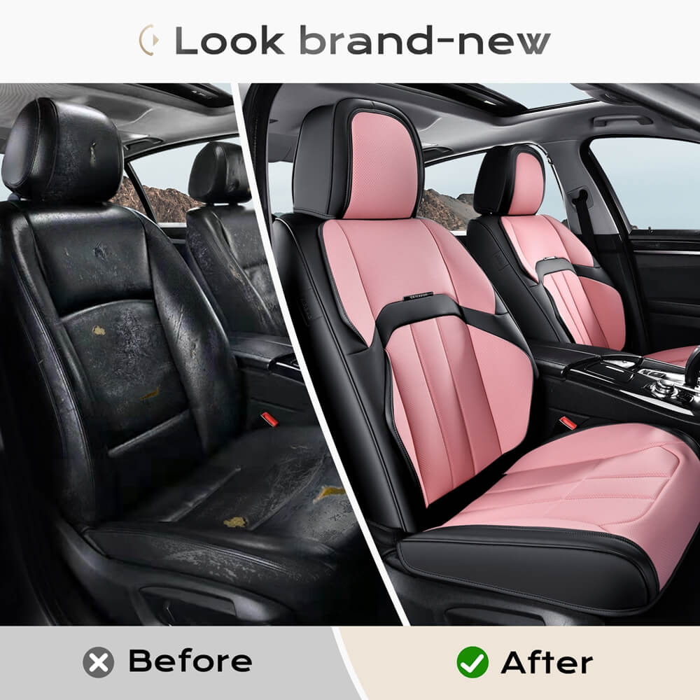 Coverado Front Seat Covers 2 Car Seats Quality Leatherette Universal Fit