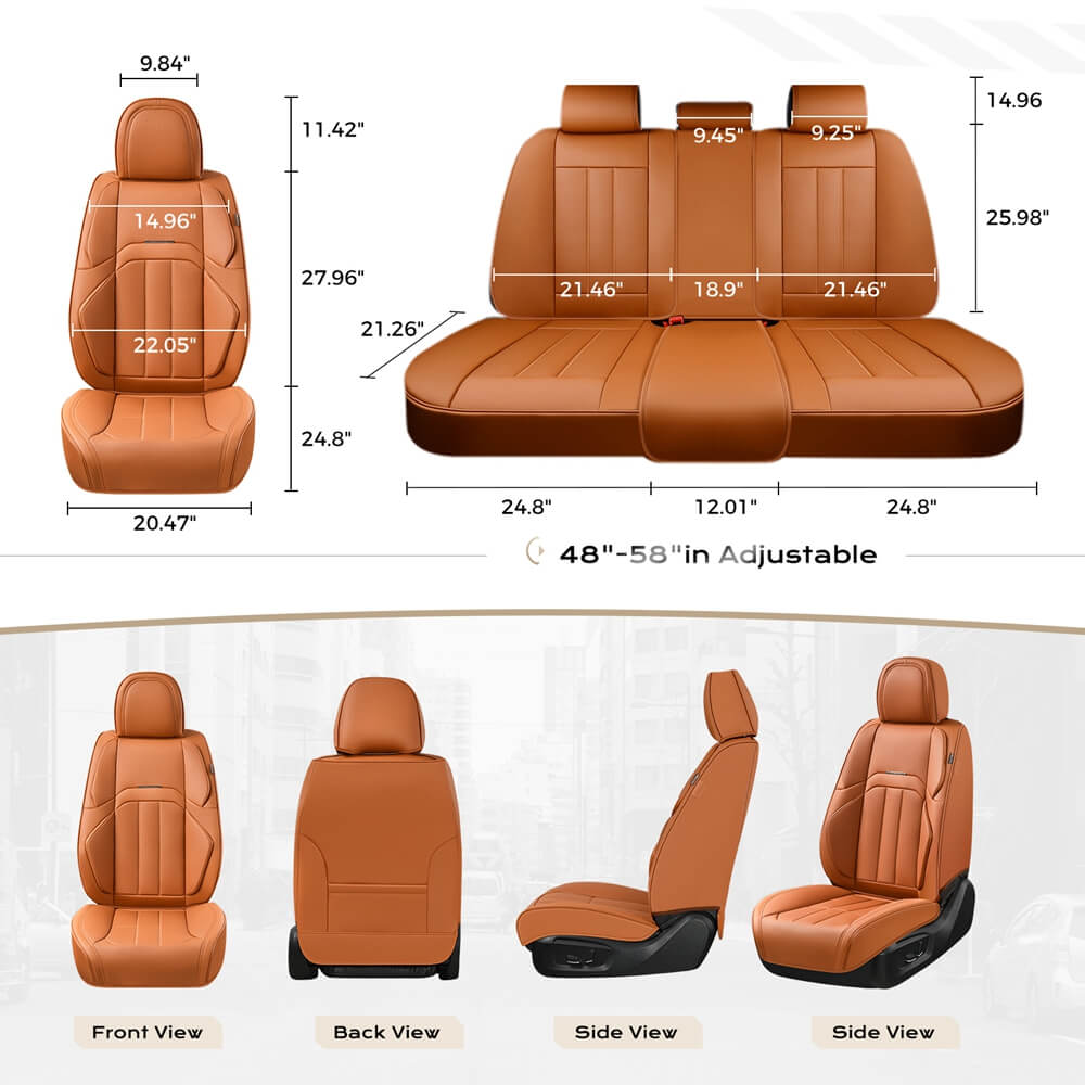 Coverado Front Seat Covers 2 Car Seats Quality Leatherette Universal Fit