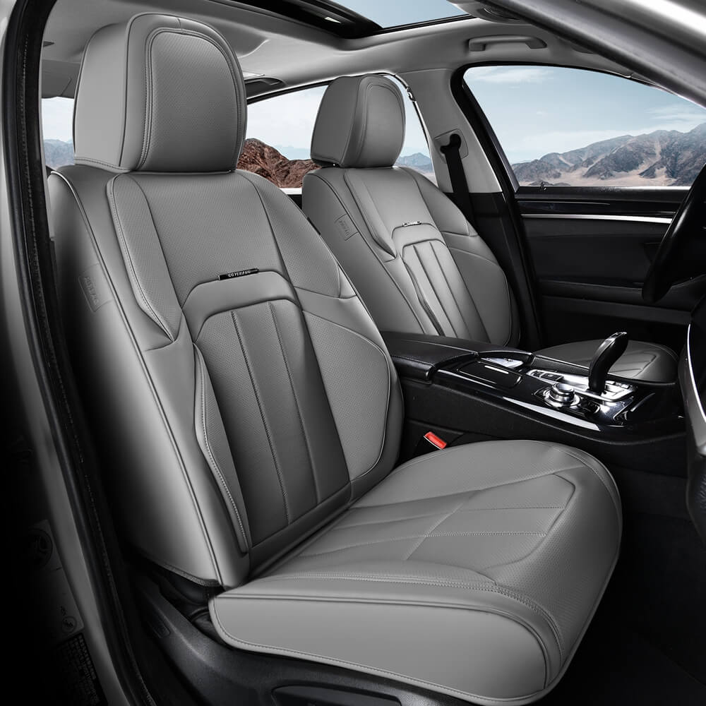 Coverado Front Seat Covers 2 Car Seats Quality Leatherette Universal Fit