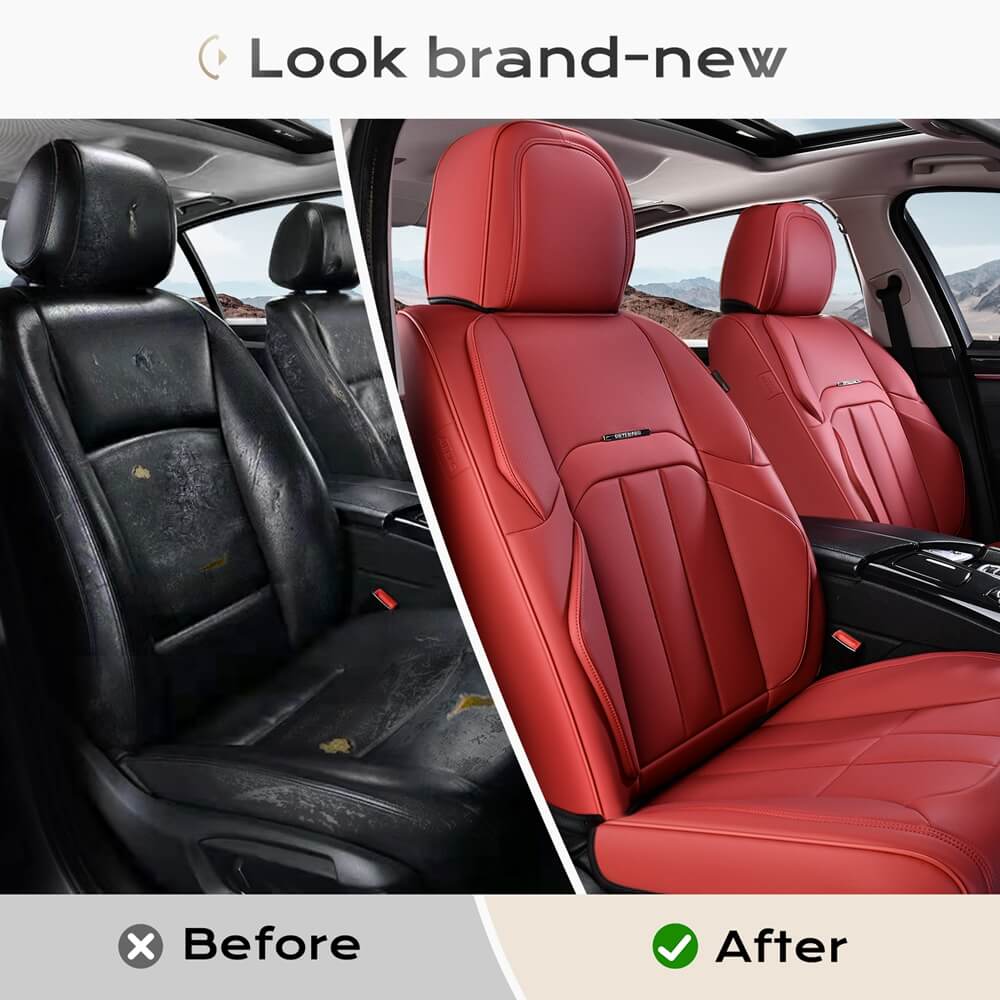Coverado Front Seat Covers 2 Car Seats Quality Leatherette Universal Fit