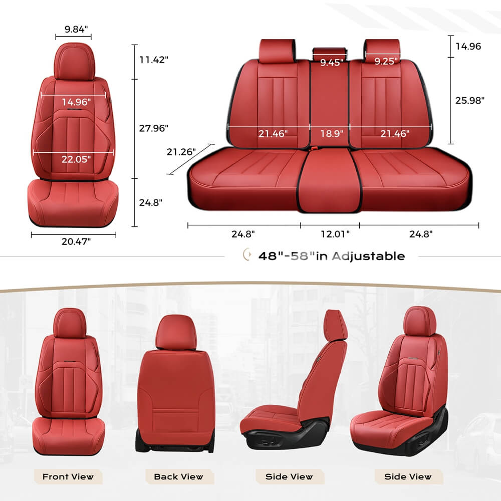 Coverado Front Seat Covers 2 Car Seats Quality Leatherette Universal Fit