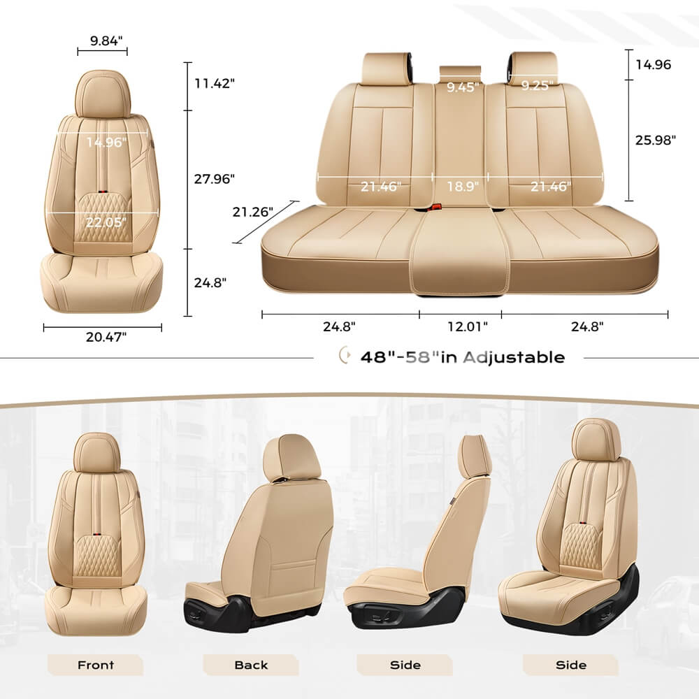 Coverado Car Seat Covers Front Seats Set Auto Interior Seat Protector Universal Fit