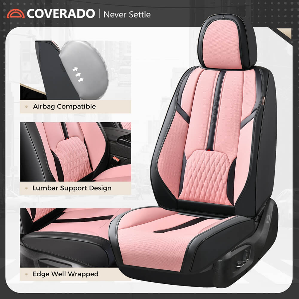 Coverado Car Seat Covers Front Seats Set Auto Interior Seat Protector Universal Fit