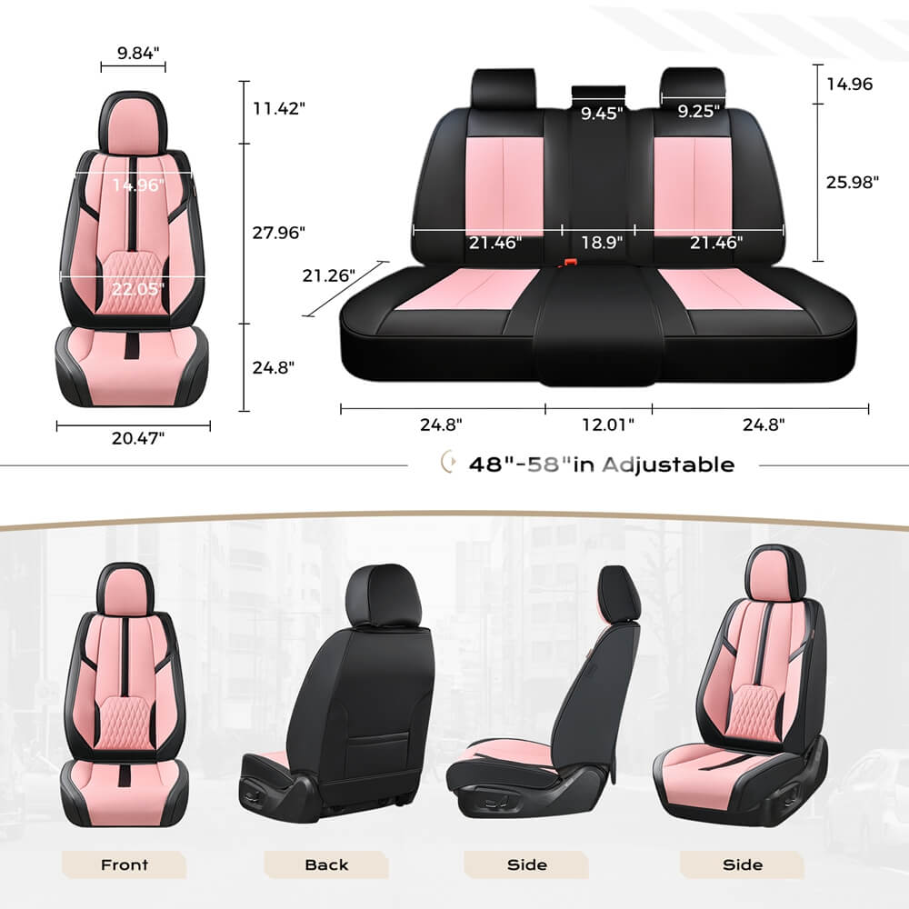 Coverado Car Seat Covers Front Seats Set Auto Interior Seat Protector Universal Fit