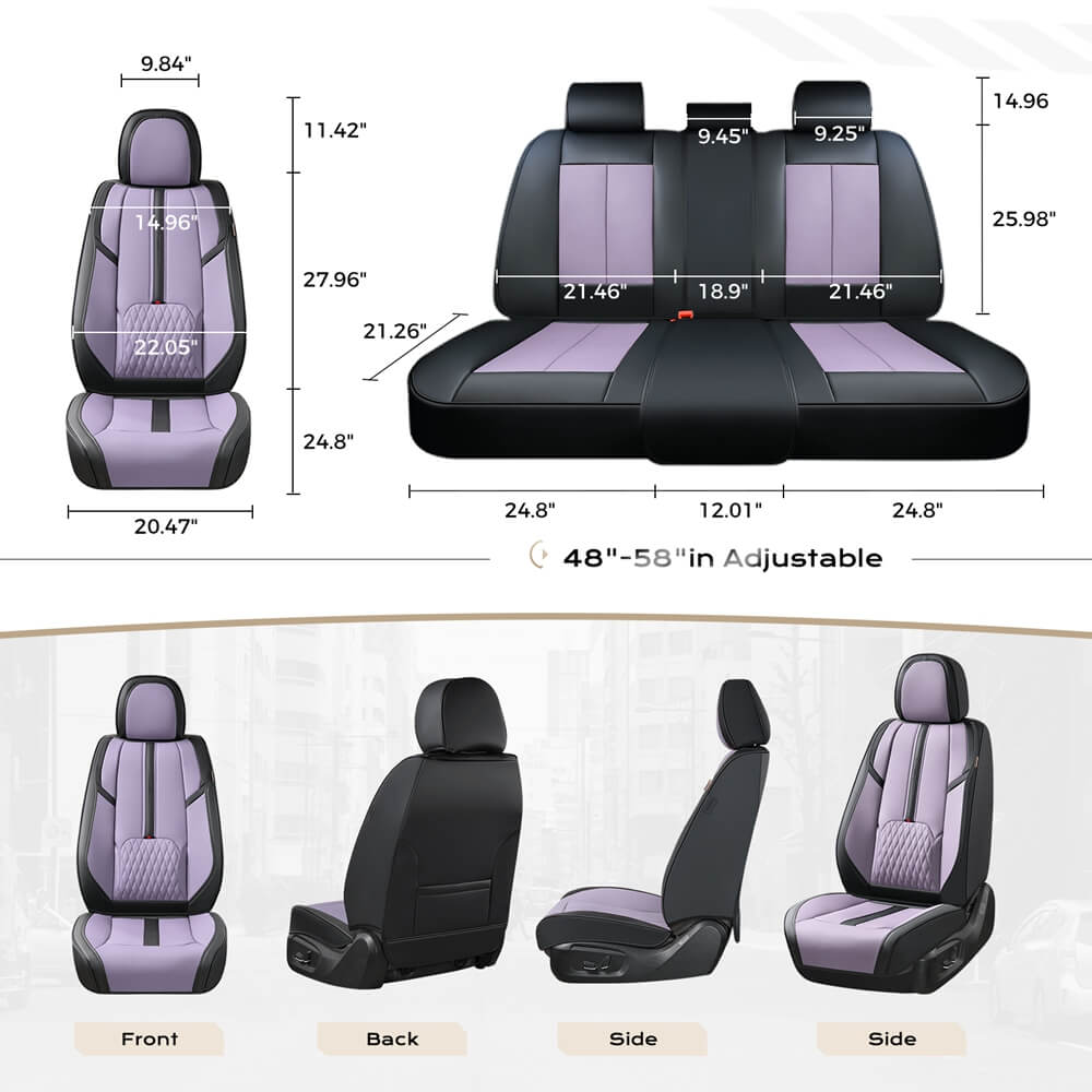 Coverado Car Seat Covers Front Seats Set Auto Interior Seat Protector Universal Fit