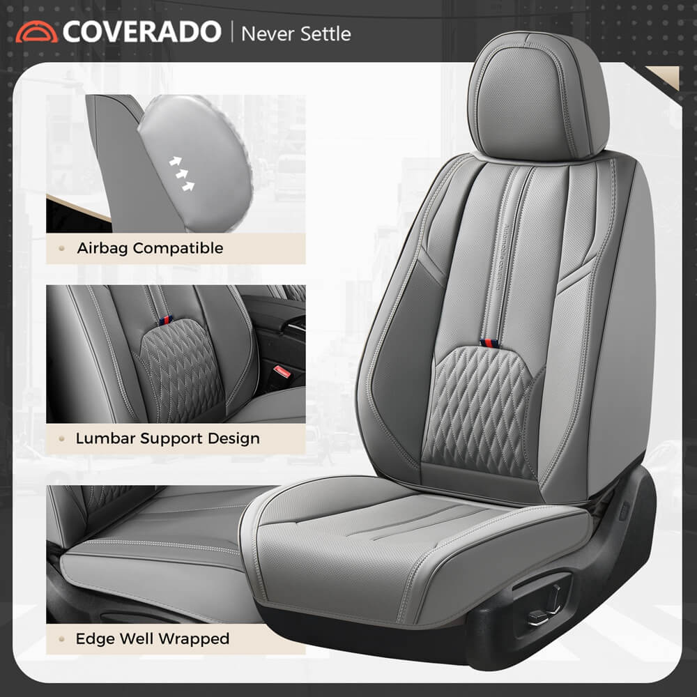 Coverado Car Seat Covers Front Seats Set Auto Interior Seat Protector Universal Fit