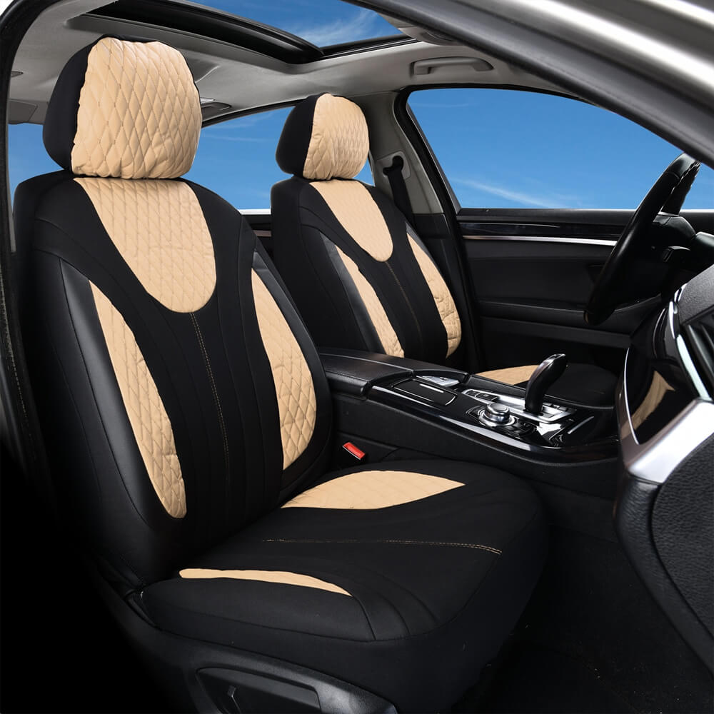 Coverado PVC Front and Back Seat Covers Comfortable and Durable Universal Fit