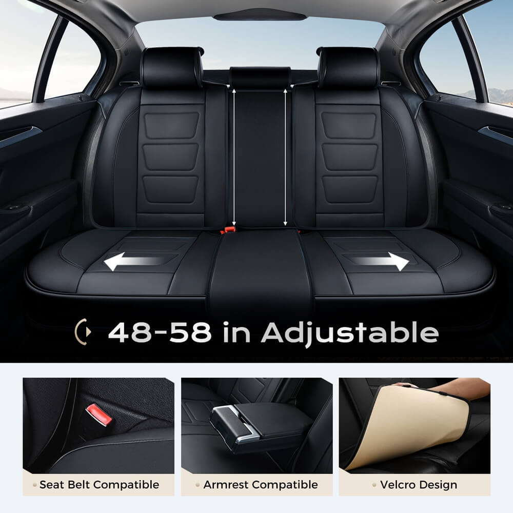 Coverado Car Seat Covers Set with 3D design Fashionable Auto Seats Universal Fit