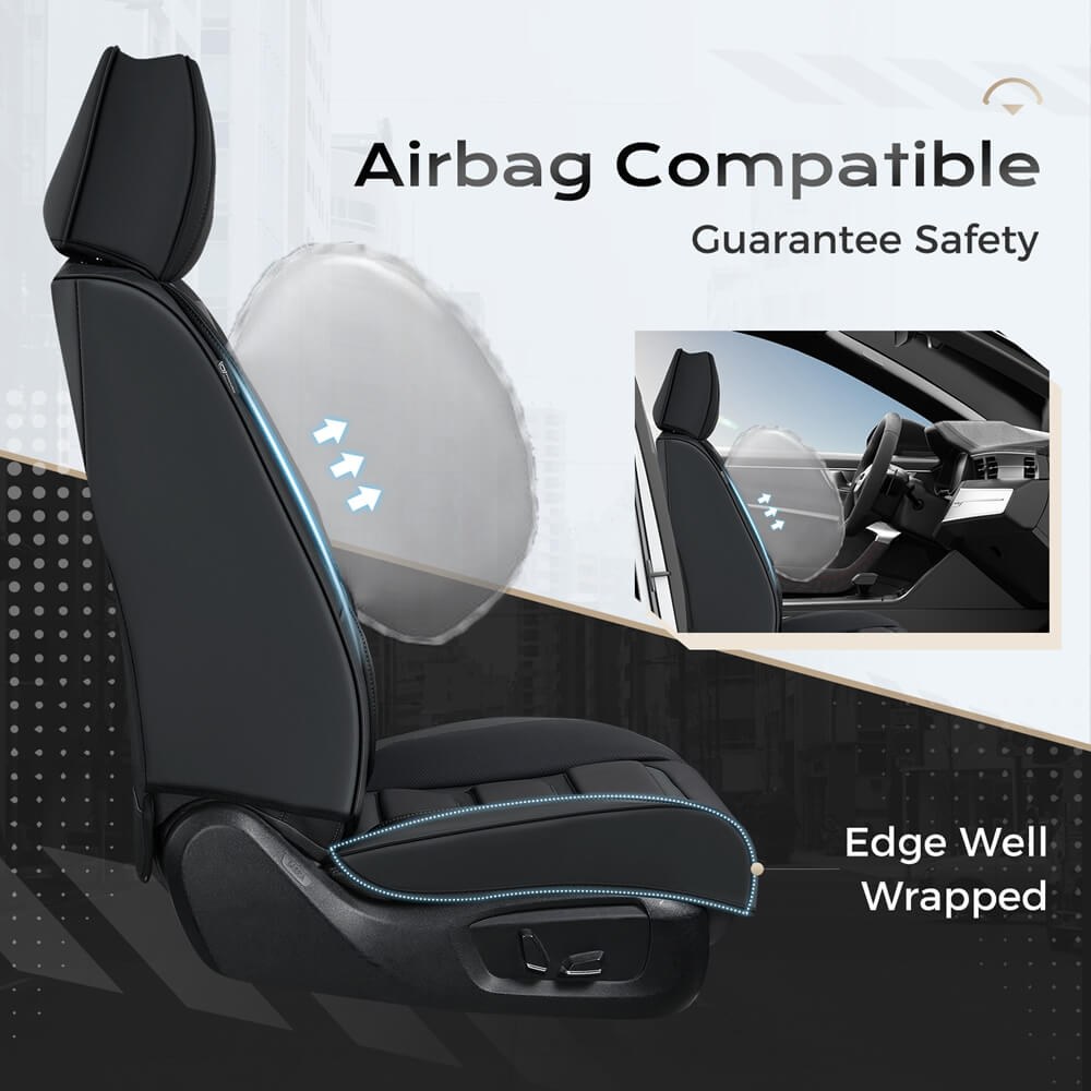 Coverado Car Seat Covers Set with 3D design Fashionable Auto Seats Universal Fit