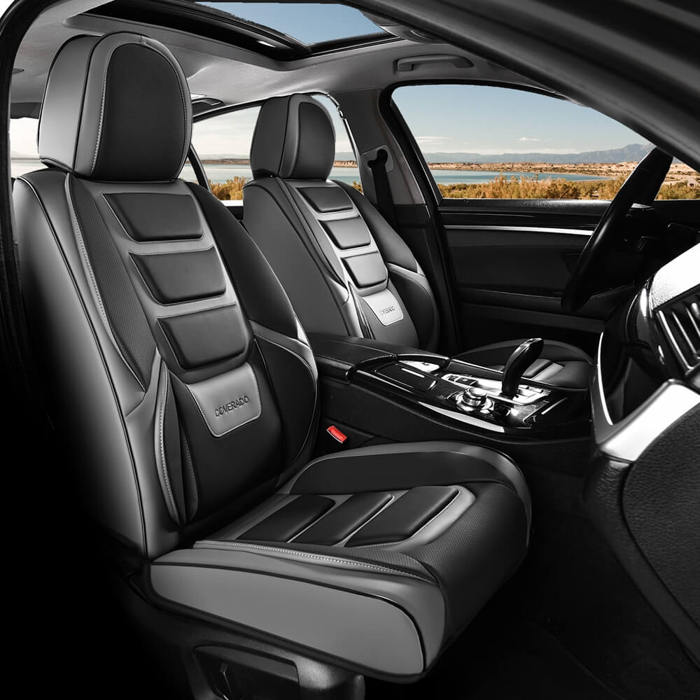 Coverado Car Seat Covers Set with 3D design Fashionable Auto Seats Universal Fit