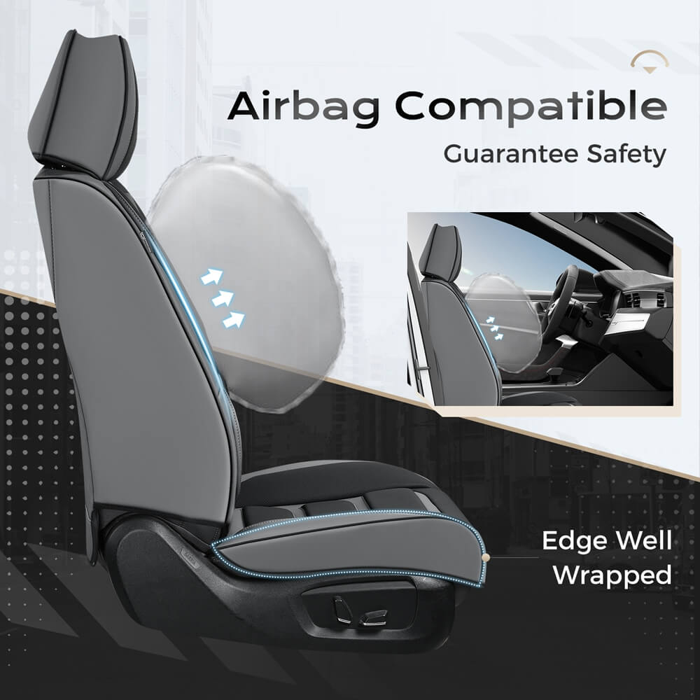 Coverado Car Seat Covers Set with 3D design Fashionable Auto Seats Universal Fit