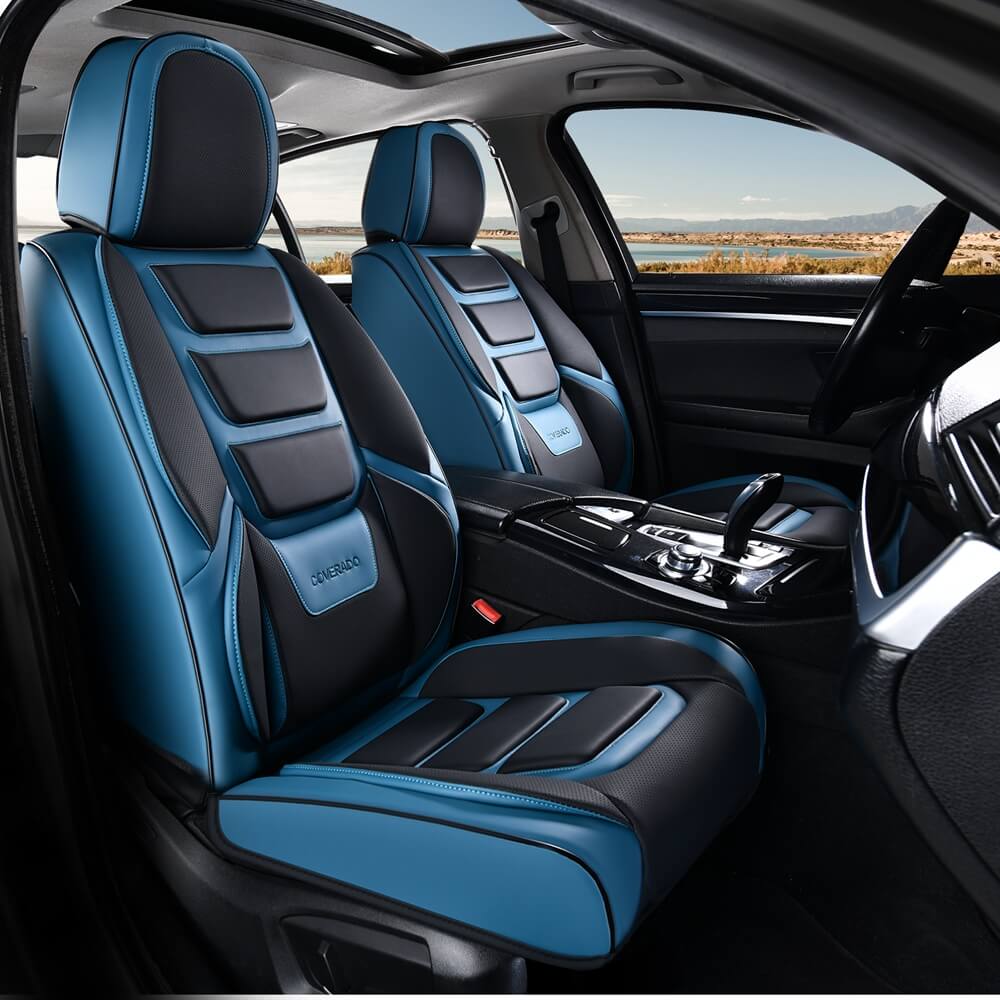Coverado Car Seat Covers Set with 3D design Fashionable Auto Seats Universal Fit