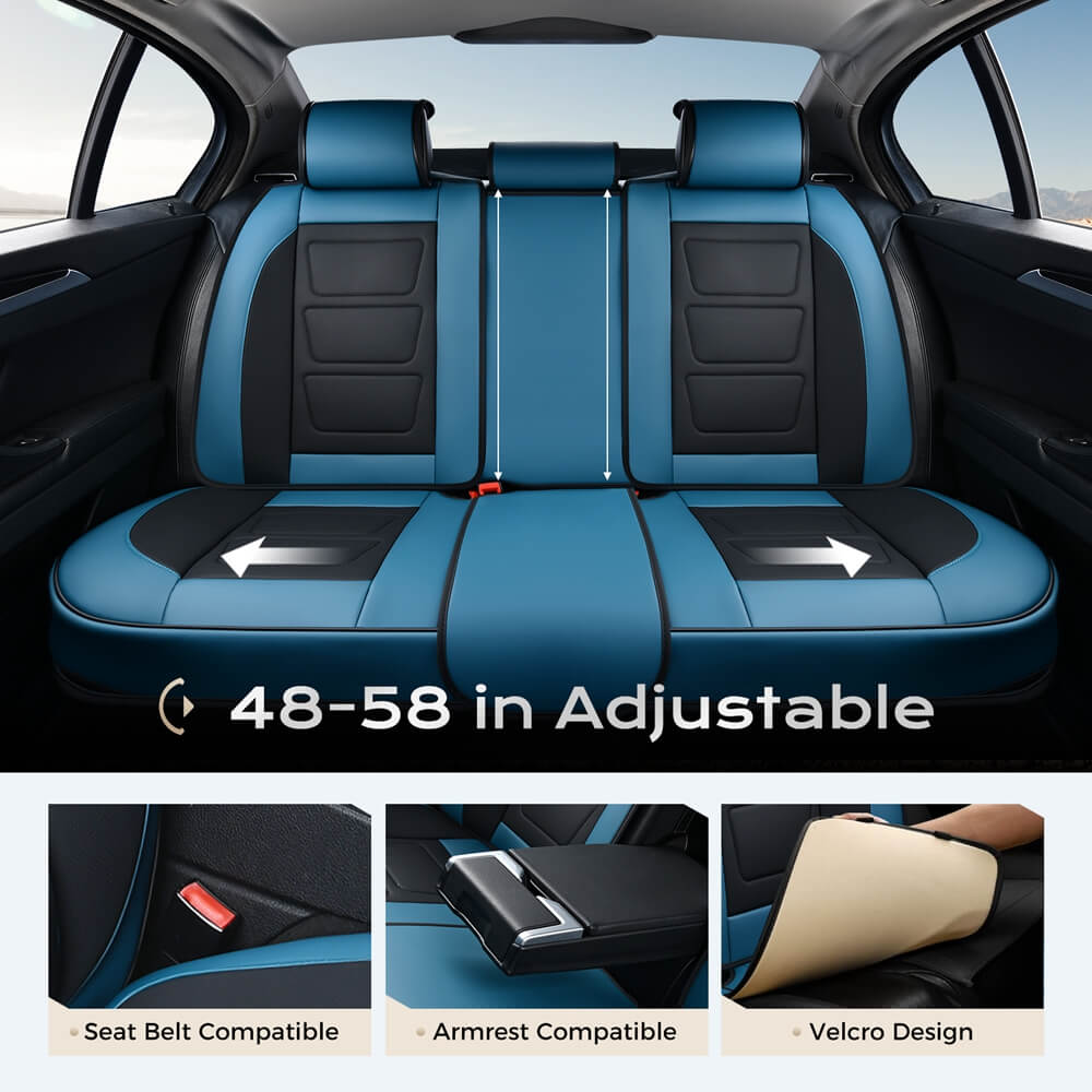Coverado Car Seat Covers Set with 3D design Fashionable Auto Seats Universal Fit