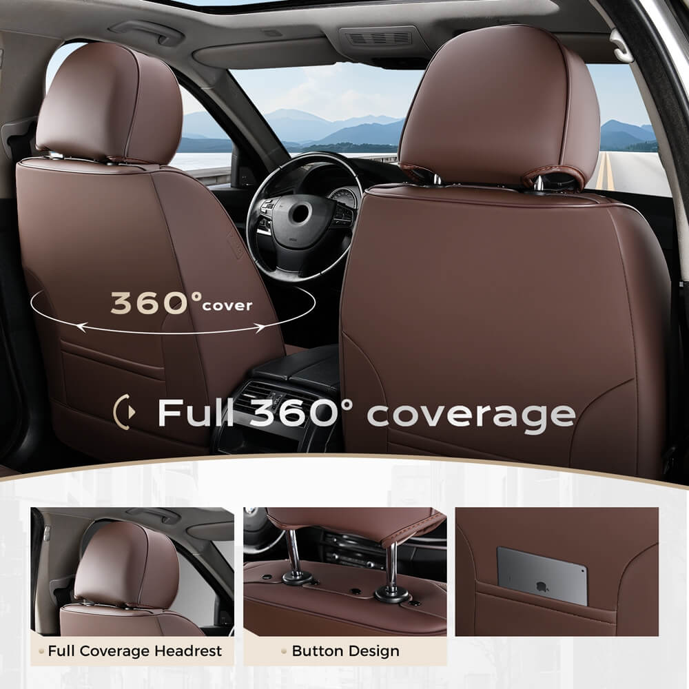 Coverado Car Seat Covers Set with 3D design Fashionable Auto Seats Universal Fit