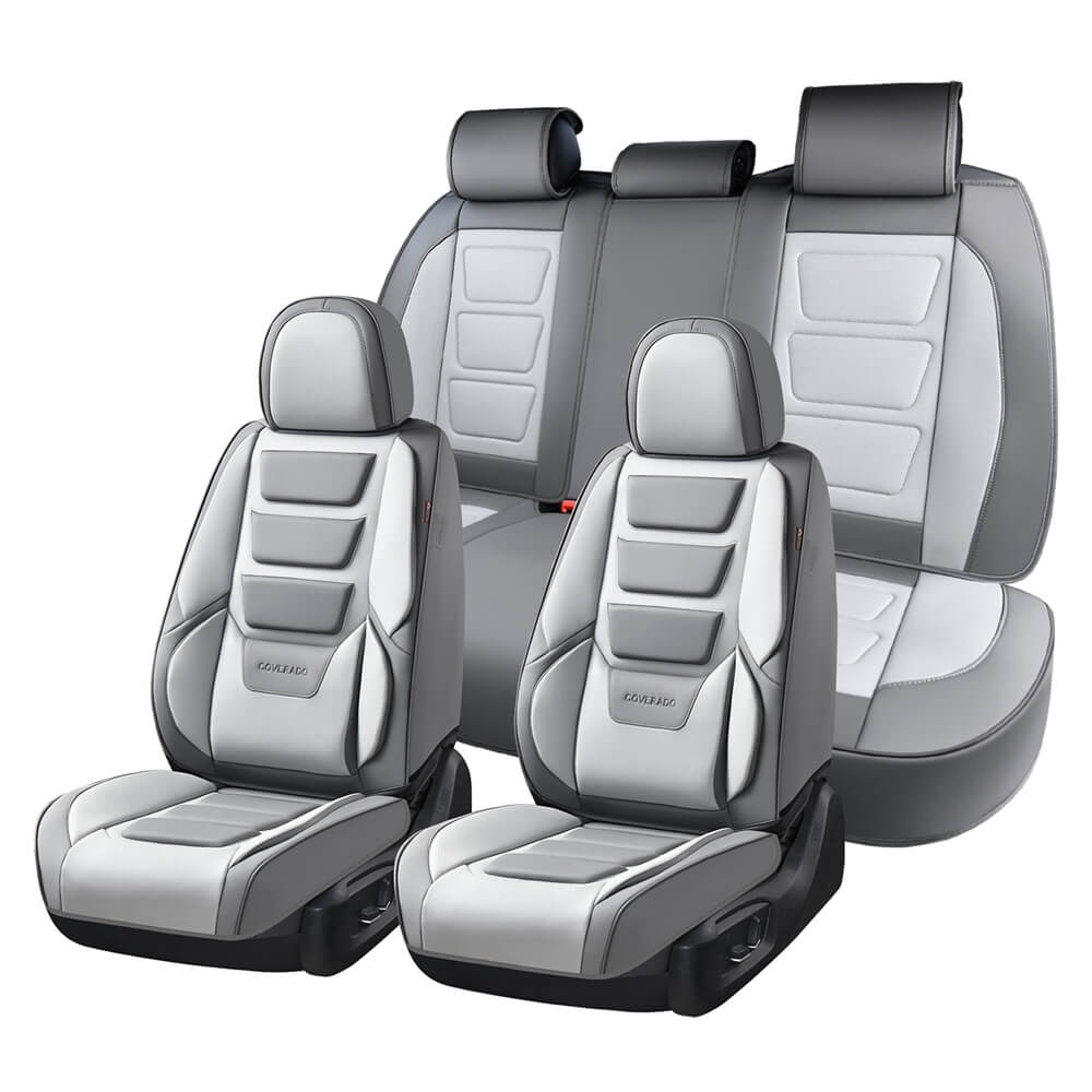 Coverado Car Seat Covers Set with 3D design Fashionable Auto Seats Universal Fit