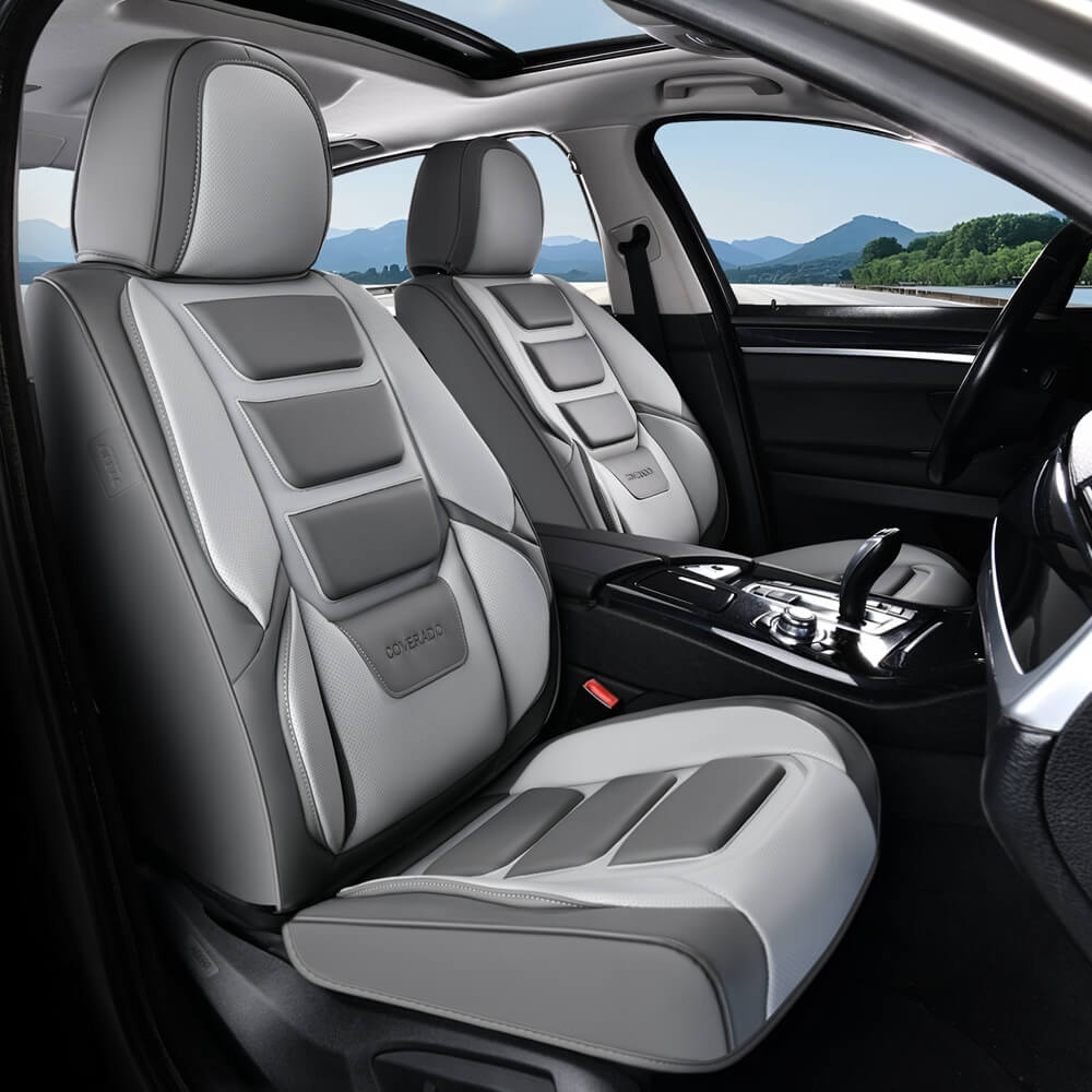 Coverado Car Seat Covers Set with 3D design Fashionable Auto Seats Universal Fit