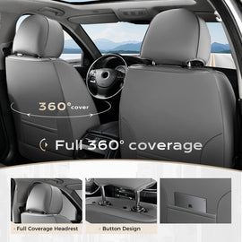 2-Seat Coverado Front Car Seat Covers Set with 3D design Fashionable Auto Seats Universal Fit