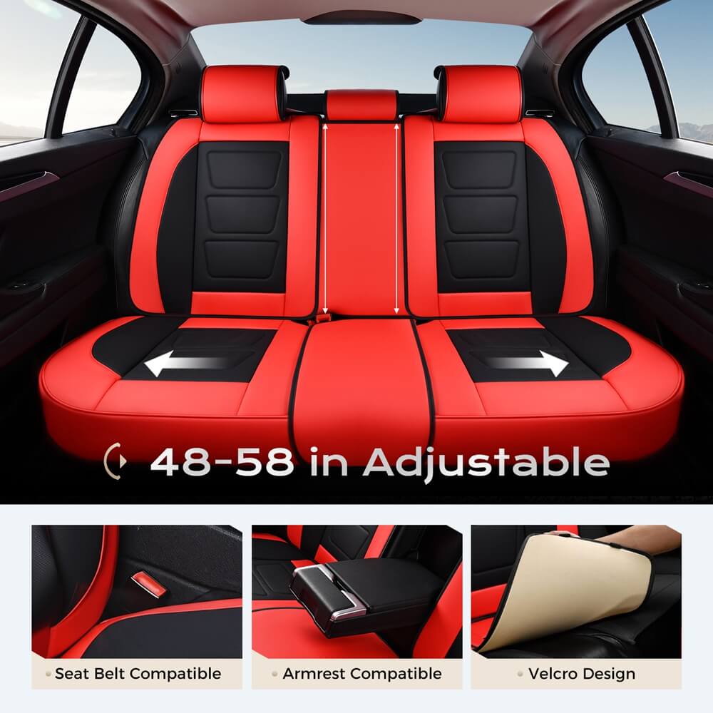 Coverado Car Seat Covers Set with 3D design Fashionable Auto Seats Universal Fit
