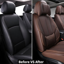 Load image into Gallery viewer, [Pre-sale] Coverado Full Set with Head Pillow Front and Back Seat Cover Set Faux Leather Waterproof Universal Fit
