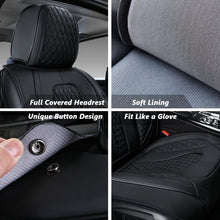 Load image into Gallery viewer, Coverado 5 Seats Car Seat Covers Front and Rear Seat Full Set Premium Leather Seat Protector Universal Fit