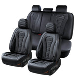 Coverado Front and Back Seat Covers for Cars Premium Leatherette Auto Seat Protectors Water Resistant Universal Fit