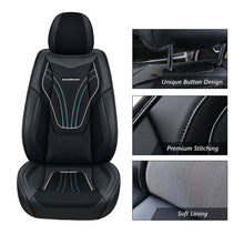 Load image into Gallery viewer, Coverado 5 Seats Leather &amp; Magna Fabric Car Seat Covers Breathable Front and Back Full Set Universal Fit
