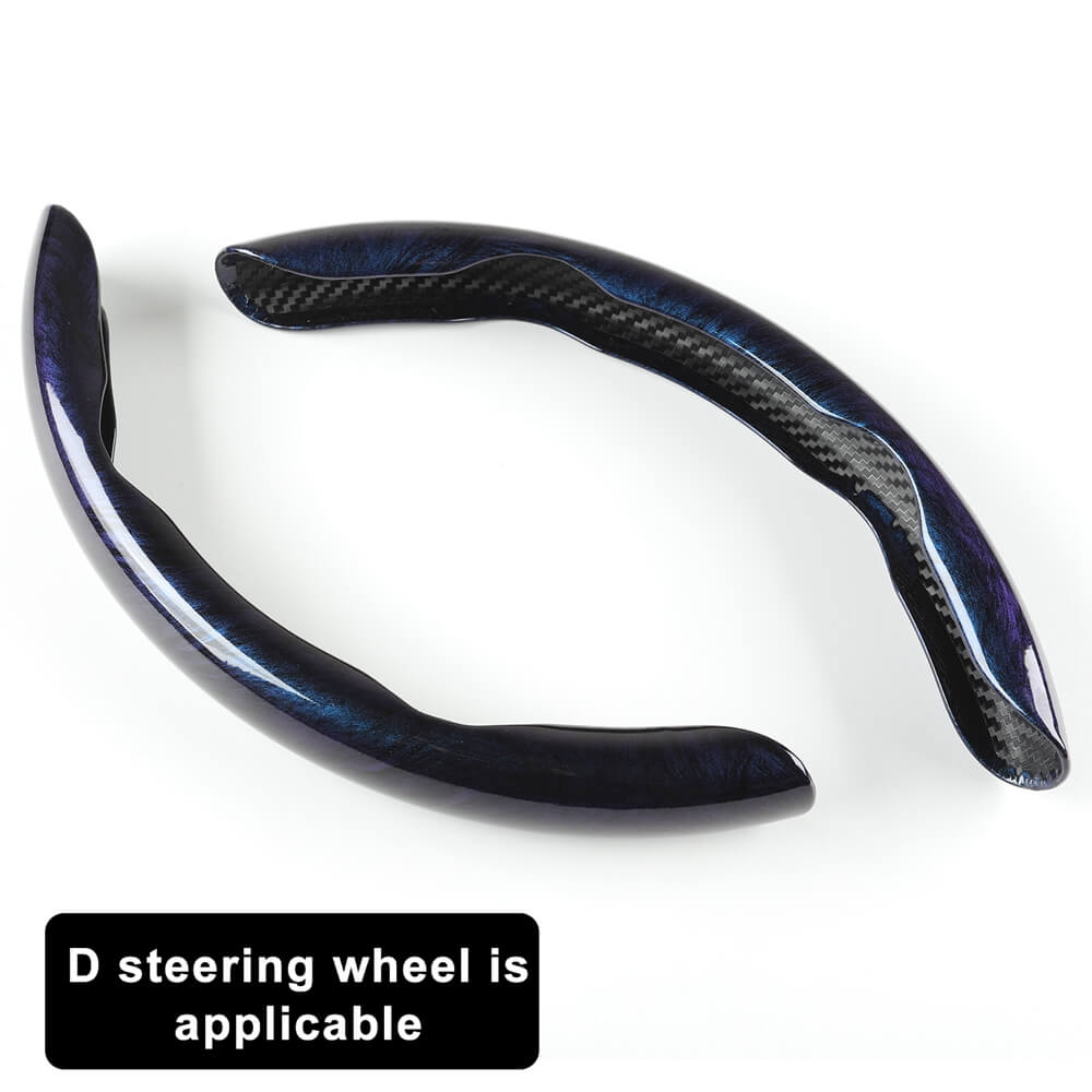Coverado Steering Wheel Covers 2 Pieces for Cars D-shaped Steering Wheel Covers Auto Accessories