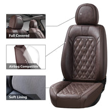 Load image into Gallery viewer, Coverado Faux Leather Front and Back Seat Cover Waterproof Universal Fit
