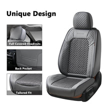 Load image into Gallery viewer, Coverado Full Set Seat Cover 5 Seats Faux Leather &amp; Woven-Fabric Breathable Universal Fit