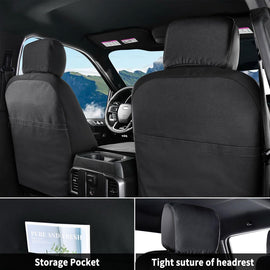 Fit 2015-2026 Ford F150, 2017-2026 Ford F250 F350 F450 Coverado Canvas Custom Seat Covers for Front/ Rear Seats