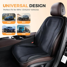 Load image into Gallery viewer, Coverado Fast Heating Pads Seat Heater Suede &amp; PU Leather Heated Car Seat Cushion Universal Warmer Driver for Cold Winter