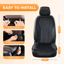 Load image into Gallery viewer, Coverado Fast Heating Pads Seat Heater Suede &amp; PU Leather Heated Car Seat Cushion Universal Warmer Driver for Cold Winter