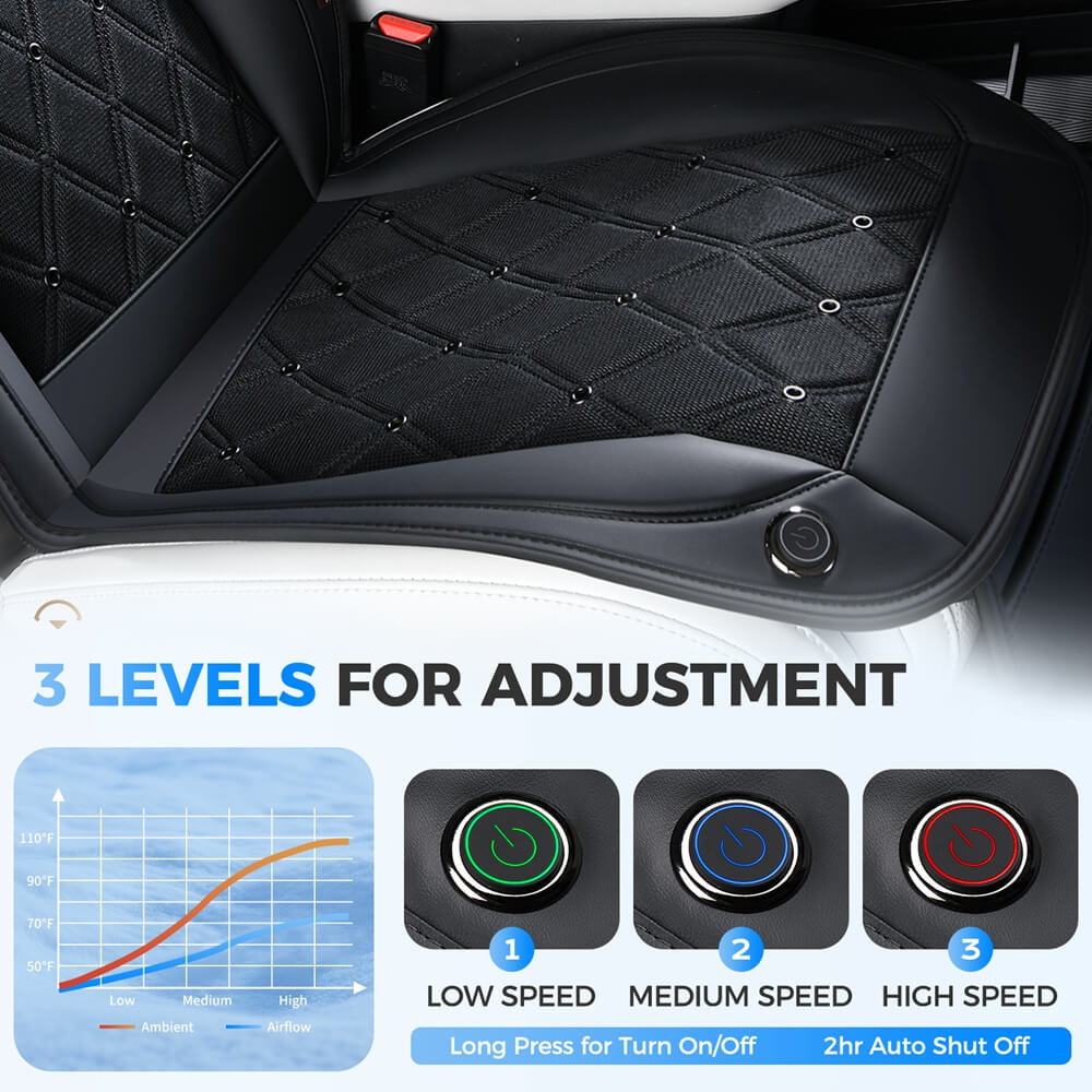 Coverado Cooling Car Seat Cushion Universal Fit Ventilated Seat Cover