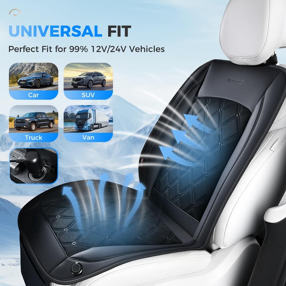 Coverado Cooling Car Seat Cushion Universal Fit Ventilated Seat Cover
