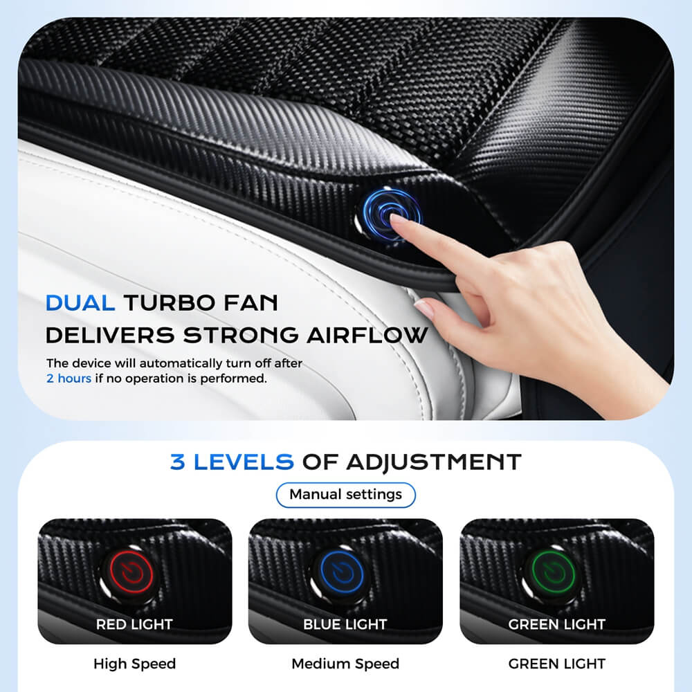 ❄️❄️Coverado Cooling Cushion Dual Fan for Car Seats Ventilated Seat Cover Universal Fit