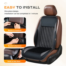 Load image into Gallery viewer, Coverado Car Seat Heater 3-Level Fasting Heated Seat with Faux Leather &amp; Fabric Material Warm Seat Universal Fit for Winter