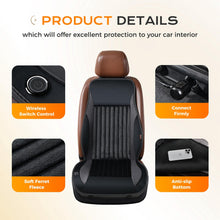 Load image into Gallery viewer, Coverado Car Seat Heater 3-Level Fasting Heated Seat with Faux Leather &amp; Fabric Material Warm Seat Universal Fit for Winter