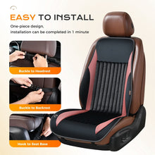 Load image into Gallery viewer, Coverado Car Seat Heater 3-Level Fasting Heated Seat with Faux Leather &amp; Fabric Material Warm Seat Universal Fit for Winter
